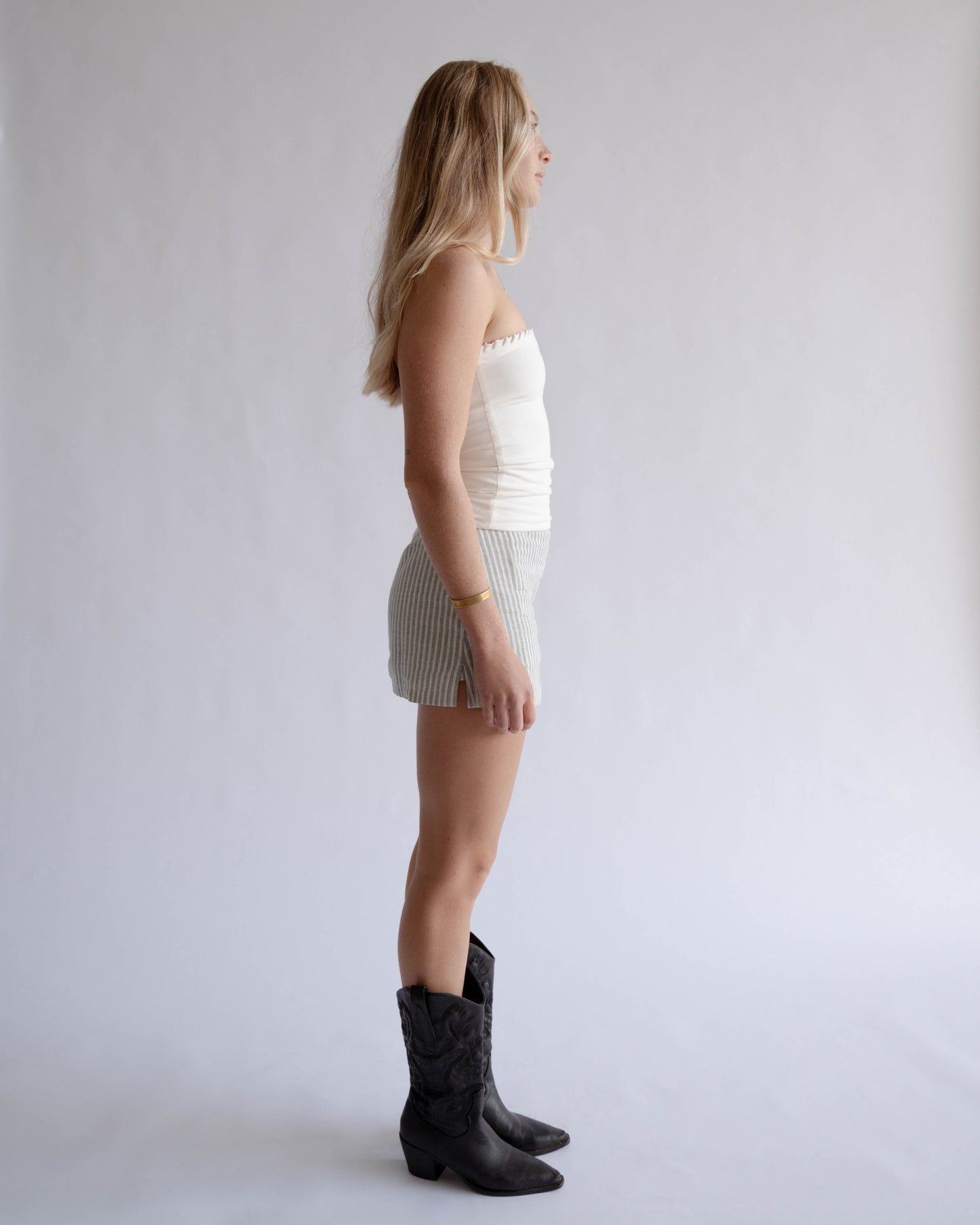 Claire skort in Hemp stripe