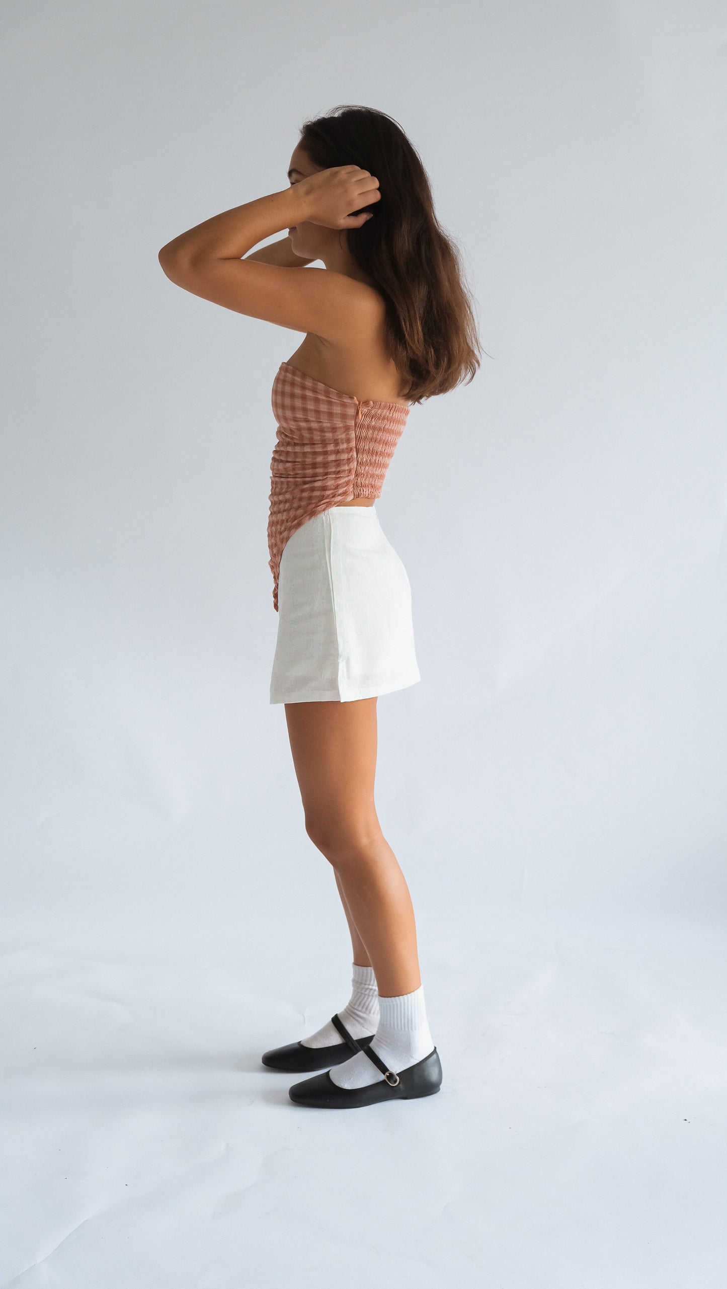 Rosie top (Ballet gingham)