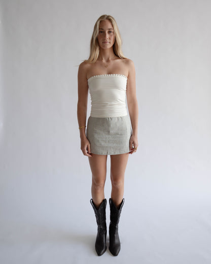 Claire skort in Hemp stripe