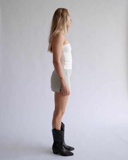 Claire skort in Hemp stripe