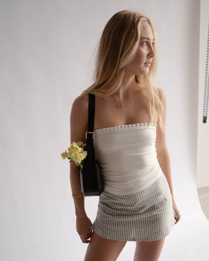 Claire skort in Hemp stripe