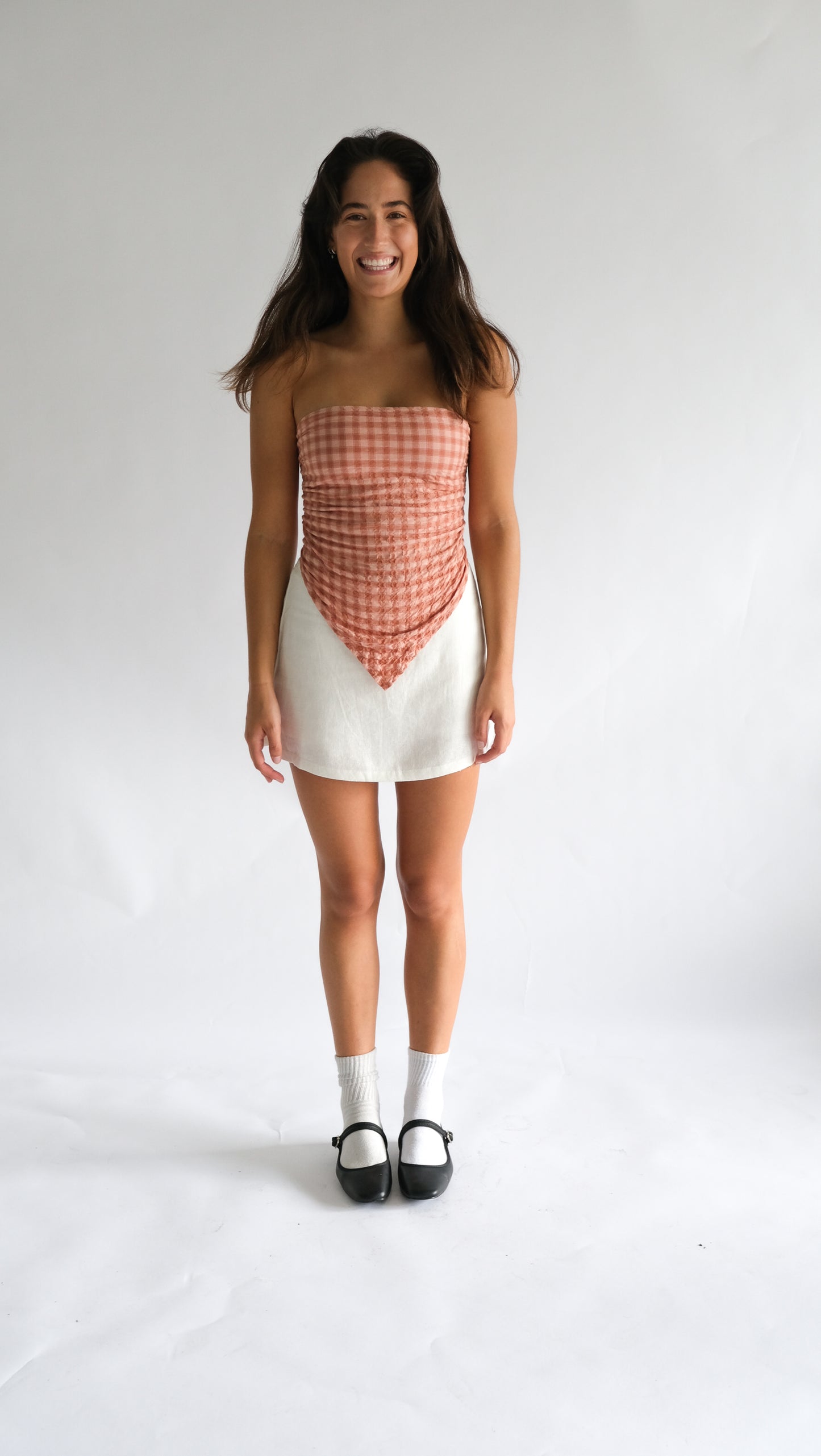 Rosie top (Ballet gingham)