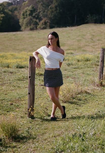 Claire skort (Navy Polka)